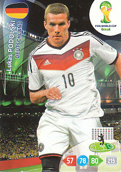 Lukas Podolski Germany Panini 2014 World Cup #115